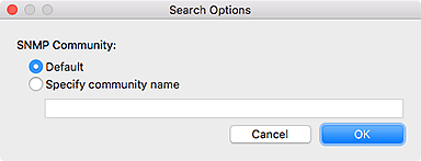 figure: Search Options dialog