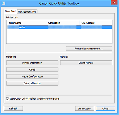 figure: Basic Tool tab