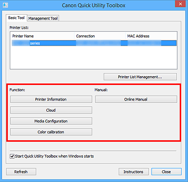 figure: Basic Tool tab