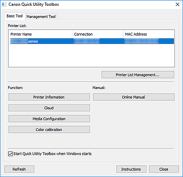 figure: Basic Tool tab