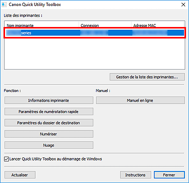 figure : Onglet Outil de base