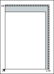 figure: Place and align the item at the arrow of the platen