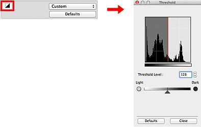 figure: Threshold dialog