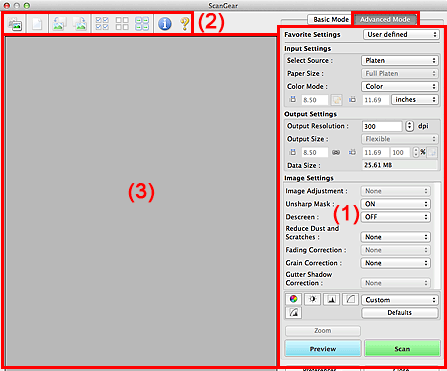 figure: Advanced Mode tab