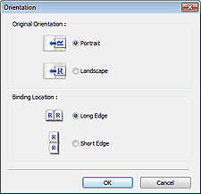 figure: Orientation dialog box