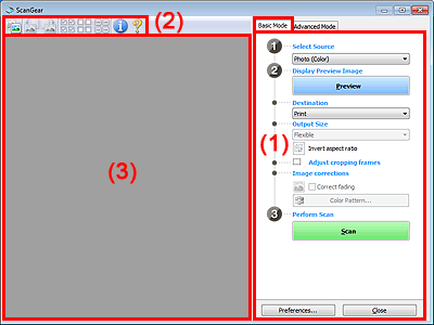 pav.: pagrindinio režimo skirtukas