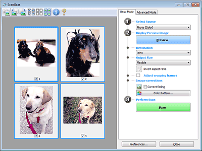 attēls: priekšskatījums cilnē Pamatrežīms