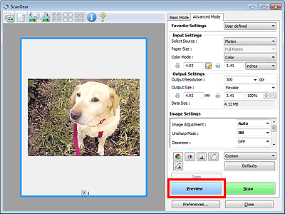 attēls: cilne Izvērstais režīms