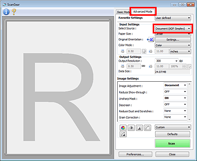 attēls: cilne Izvērstais režīms