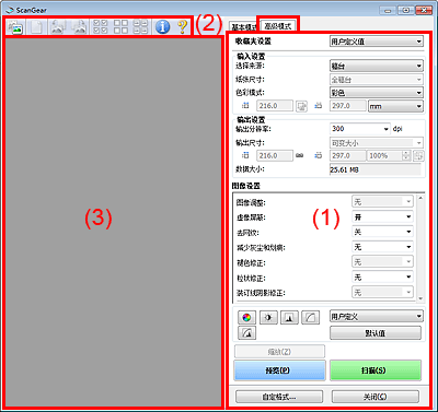 插图：“高级模式”选项卡