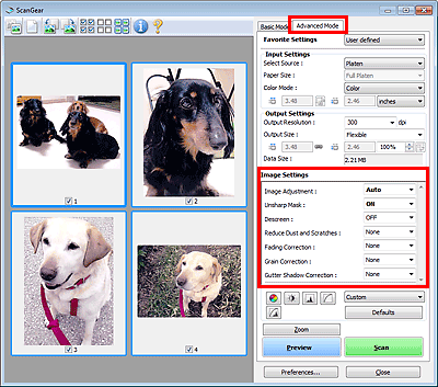slika: kartica za izpopolnjeni način