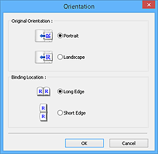 figura: Caseta de dialog Orientation