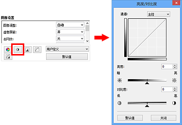 插图：“亮度/对比度”对话框