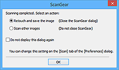 figur: Dialogboks til valg af svar efter scanning