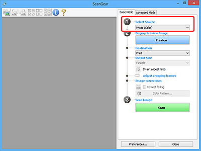 pav.: pagrindinio režimo skirtukas