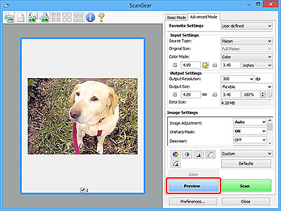 figur: kategorien Avansert-modus