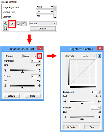 figure: Brightness/Contrast dialog box