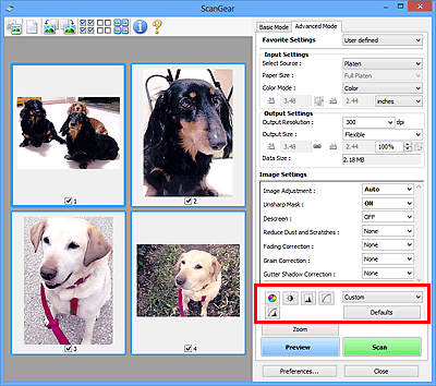 figure: Advanced Mode tab