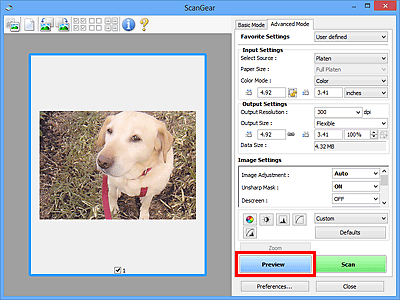 figure: Advanced Mode tab
