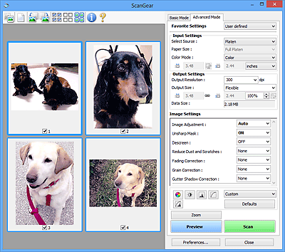 figure: Preview in Advanced Mode tab