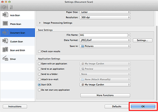 Imagen: cuadro de diálogo Configuración