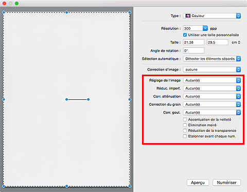 figure&nbsp;: Écran Numériser