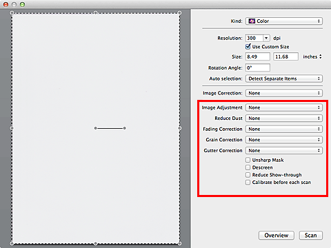 figur: Skærmbilledet Scanning