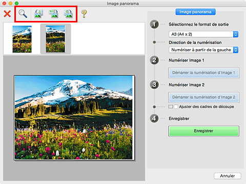 figure : fenêtre Image panorama