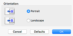 obrázek: dialogové okno Nastavení orientace při skenování dokumentu