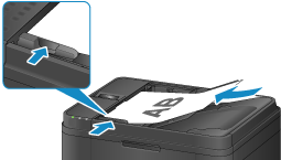 figur: Placera dokumenten i den automatiska dokumentmataren