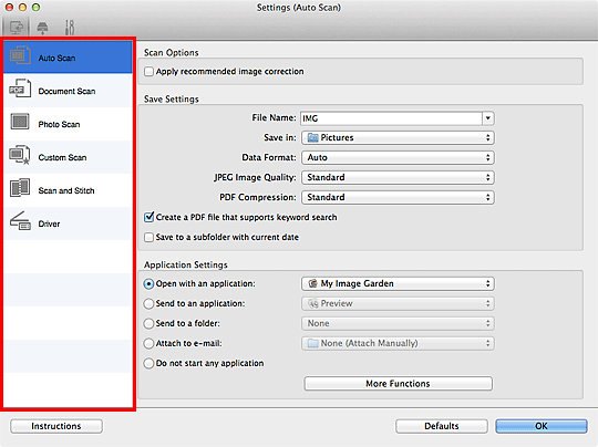 Imagen: cuadro de diálogo Configuración