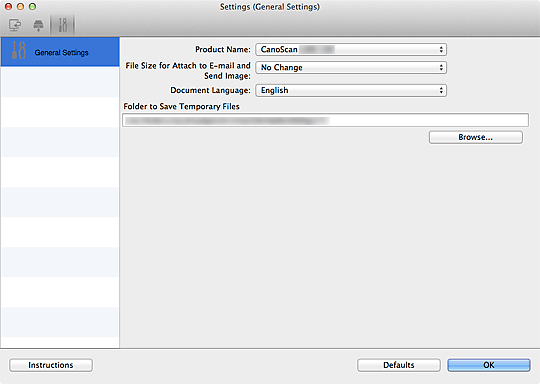 Imagen: cuadro de diálogo Configuración