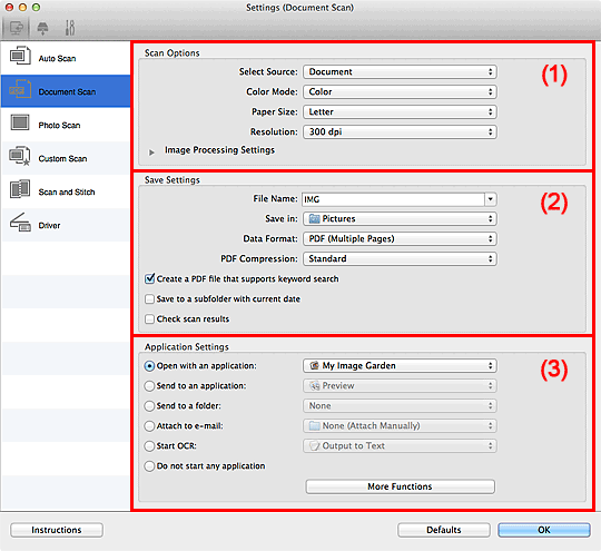 figure: Settings dialog