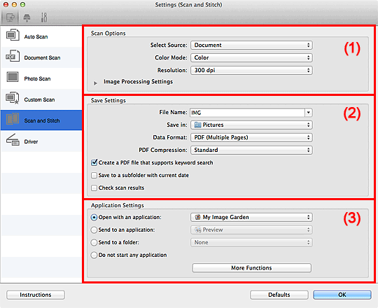 figure: Settings dialog