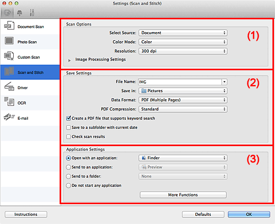 figure: Settings dialog