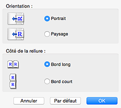 figure : boîte de dialogue Param. orient. numérisation document