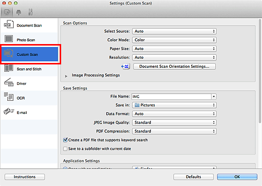 Imagen: cuadro de diálogo Configuración