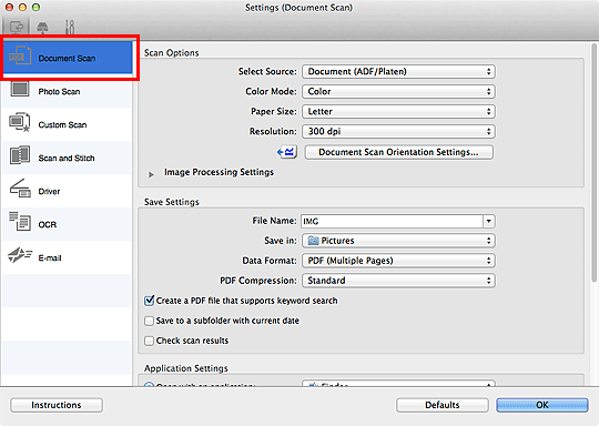 Imagen: cuadro de diálogo Configuración