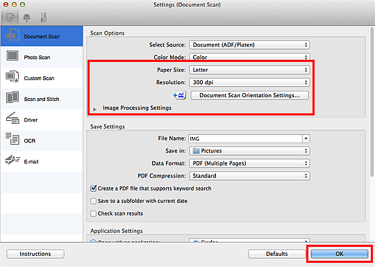 Imagen: cuadro de diálogo Configuración