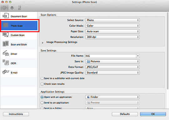 Imagen: cuadro de diálogo Configuración