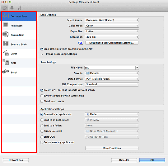 Imagen: cuadro de diálogo Configuración