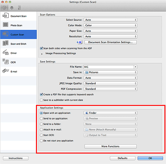 Imagen: cuadro de diálogo Configuración