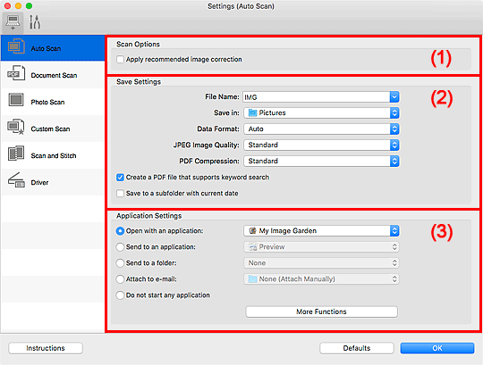 figure: Settings dialog