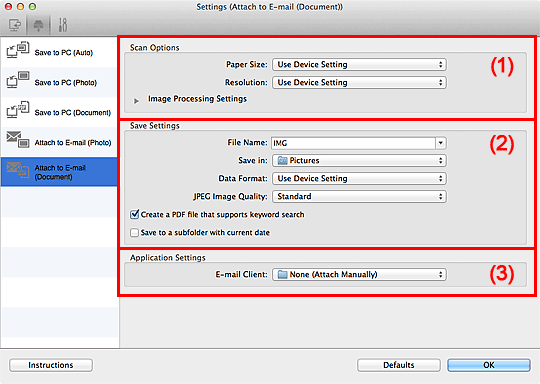 Imagen: cuadro de diálogo Configuración