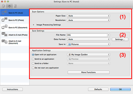 figure: Settings dialog