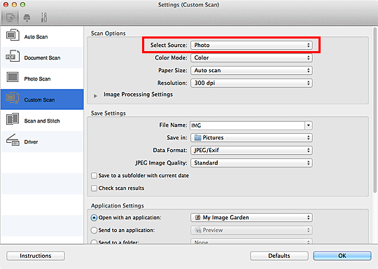 Imagen: cuadro de diálogo Configuración