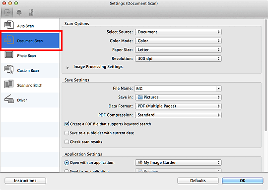 Imagen: cuadro de diálogo Configuración