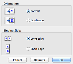 figure: Document Scan Orientation Settings dialog