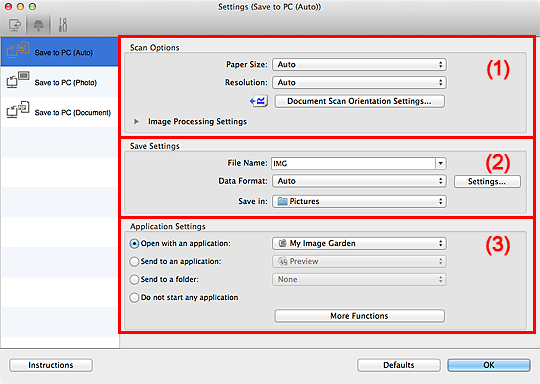 figure: Settings dialog