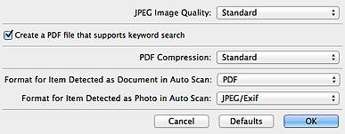 figure: Data Format Settings dialog